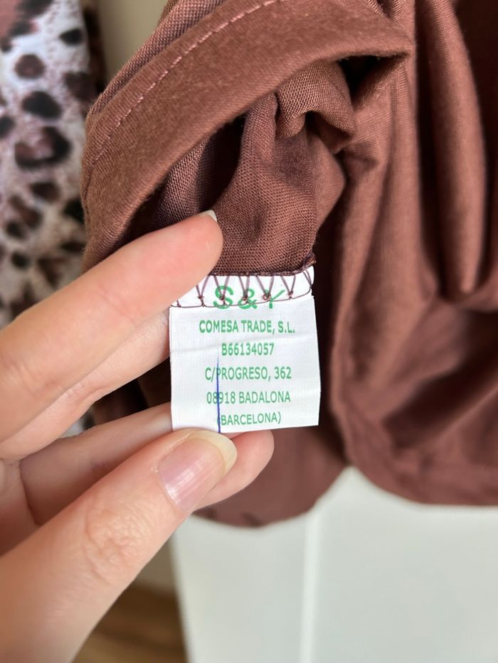 Haut de pyjama marron léopard S&Y Tailles XL-XXL - photo numéro 6