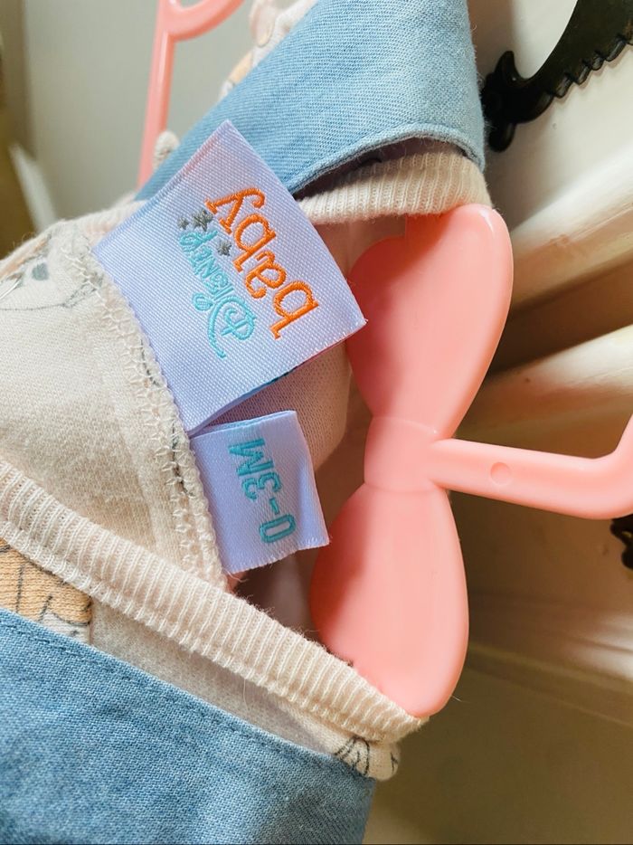 Ensemble Robe Bretelle Jean Légère Tee Shirt Minnie - photo numéro 8