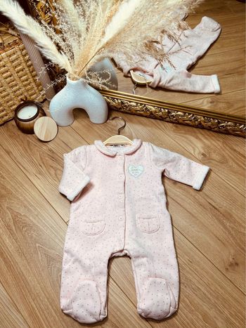 Taille 3 mois pyjama piloupilou fille Gemo rose * love * 🎀