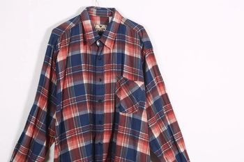 Jolie chemise bucheron à carreaux vintage mixte (#23520)