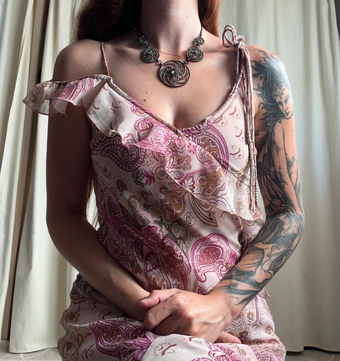 Sublime robe féerique asymétrique volants Coquette Fairycore vintage y2k - Taille S - photo numéro 2