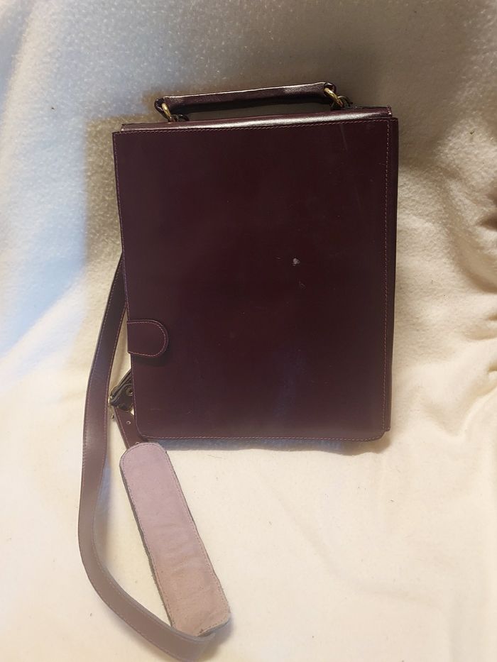 Sacoche homme cuir marron bordeau - photo numéro 6