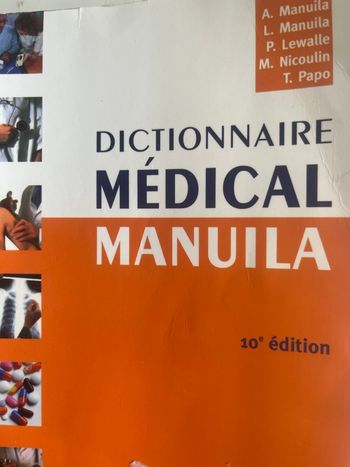 dictionnaire médical manuila 10e édition livre médecine révision étudiant