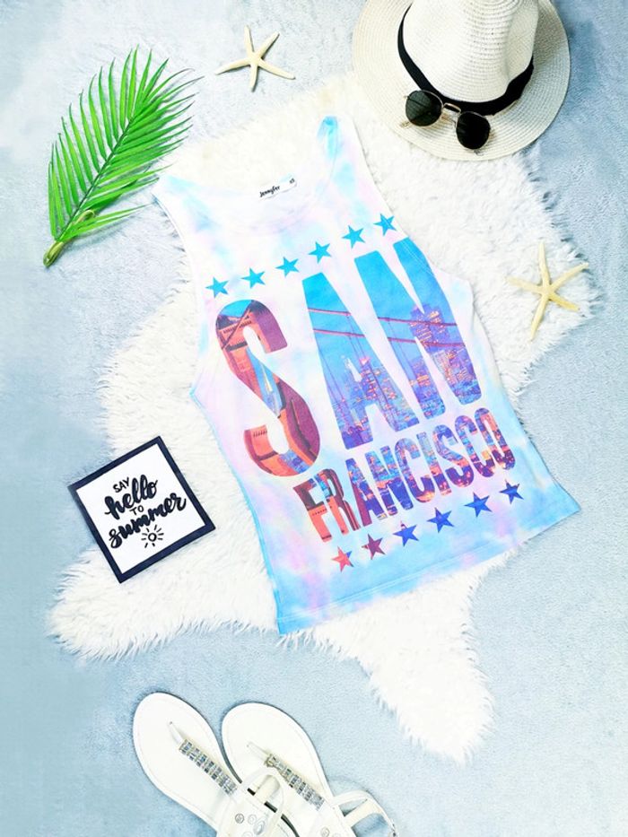 Débardeur effet tie & dye San Francisco - T.XS ou T.34 🖤 - photo numéro 2