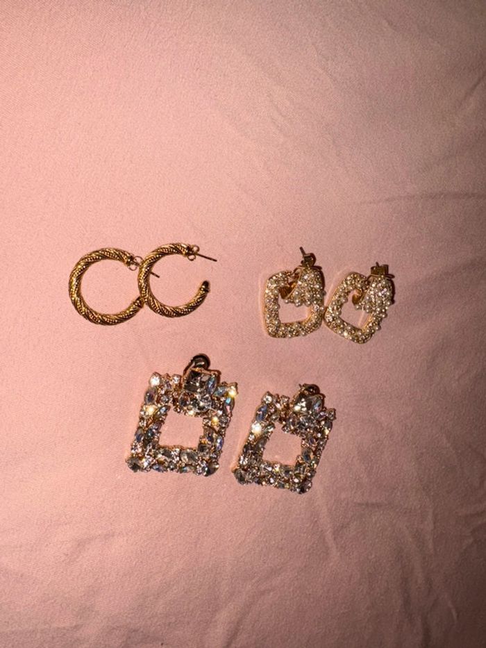 Lot de 3 paires de boucles d’oreilles Zara - photo numéro 2