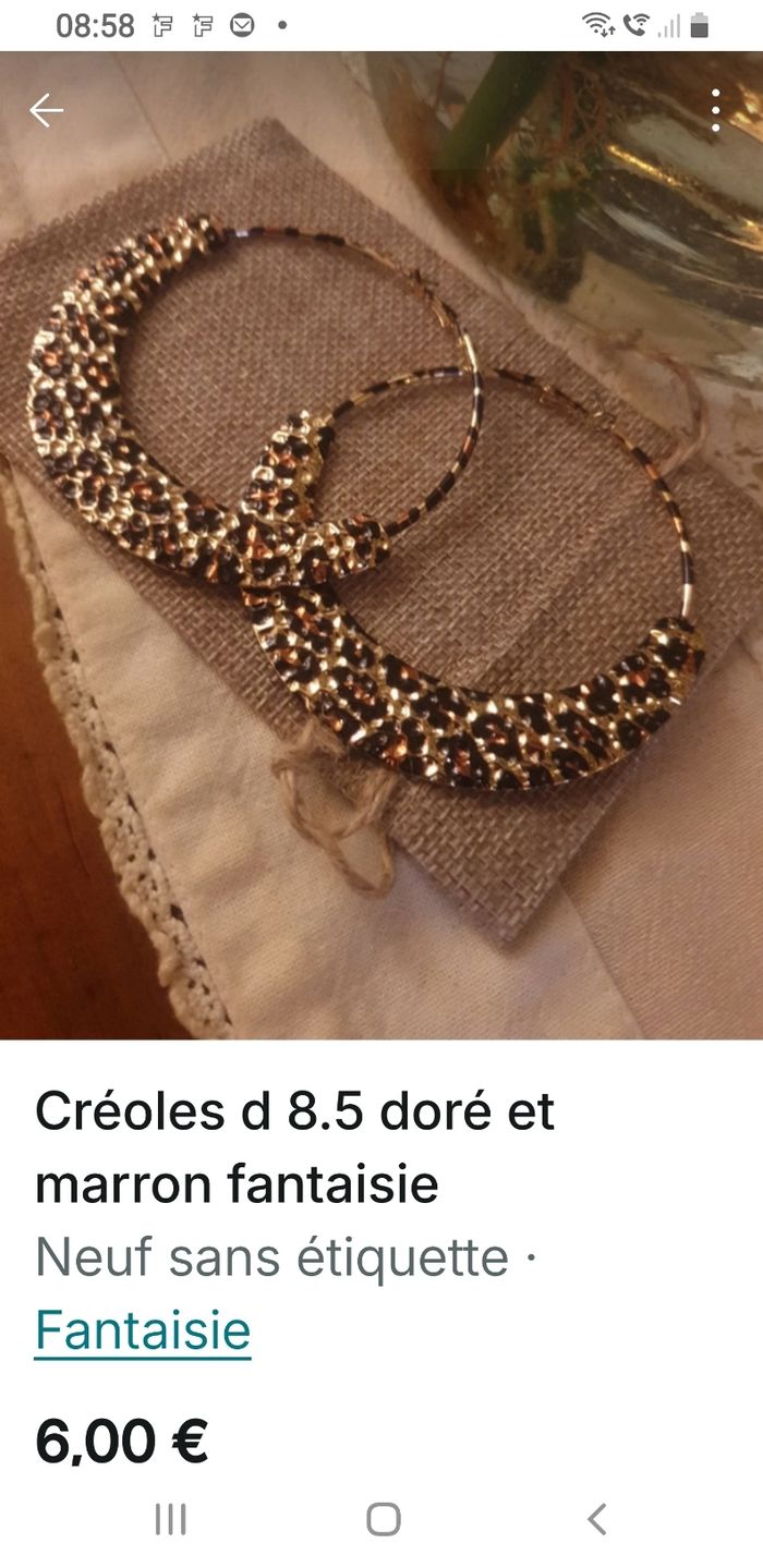 Créoles d 8.5 dorée