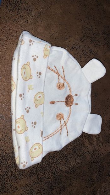 Bonnet naissance ourson