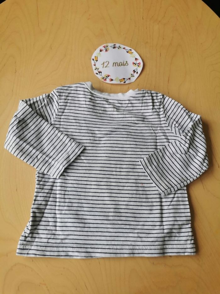 Lot de 4 t-shirts manches longues bébé garçon 12mois in extenso - photo numéro 7