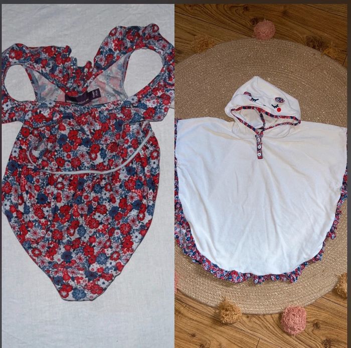 Ensemble maillot de bain + cape de bain
