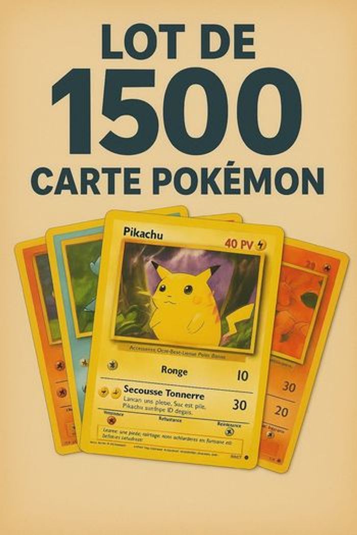 Lot de 1500 carte