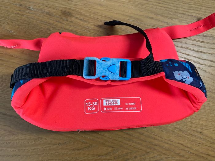 Décathlon Brassière ceinture gonflable bleu/rose Taille 15-30kg - photo numéro 5