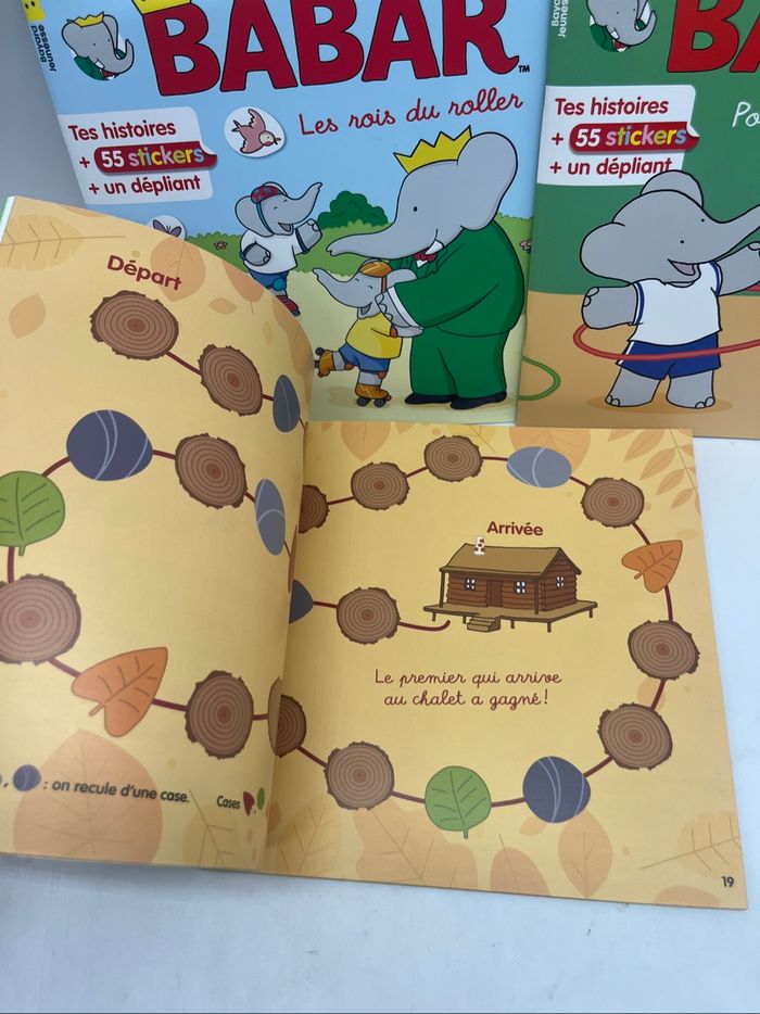 Lot de 3 magazines Livres d’activités Babar autocollants gommettes Neuf - photo numéro 3