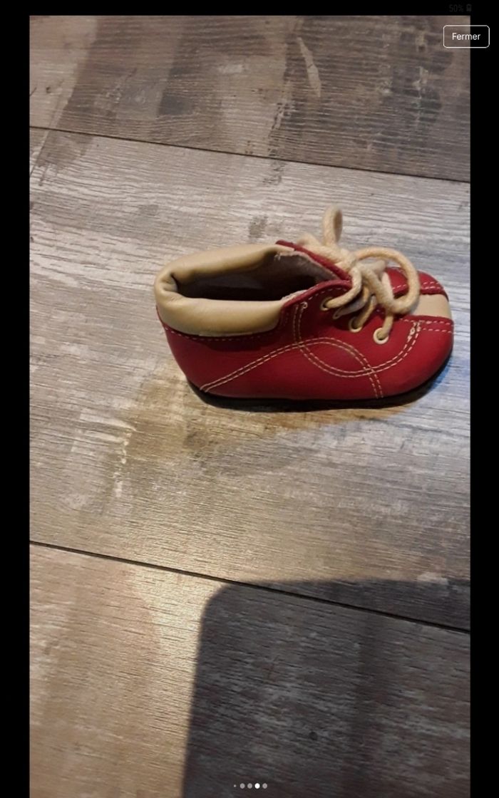 Chaussures rouge à lacet bébé - photo numéro 7
