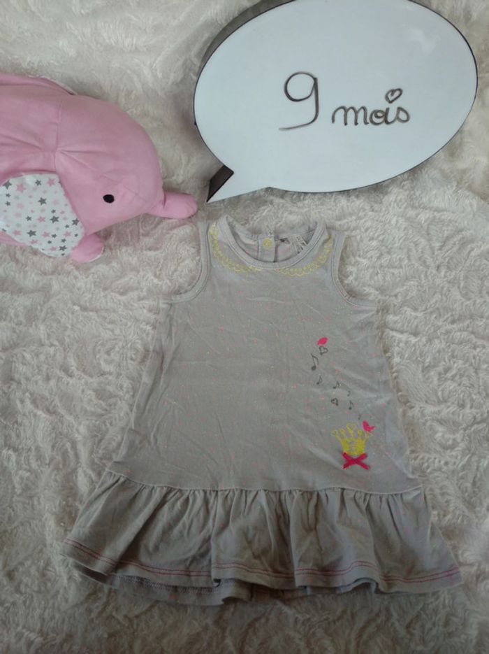 Robe fille 9 mois couronne cœur note de musique Orchestra