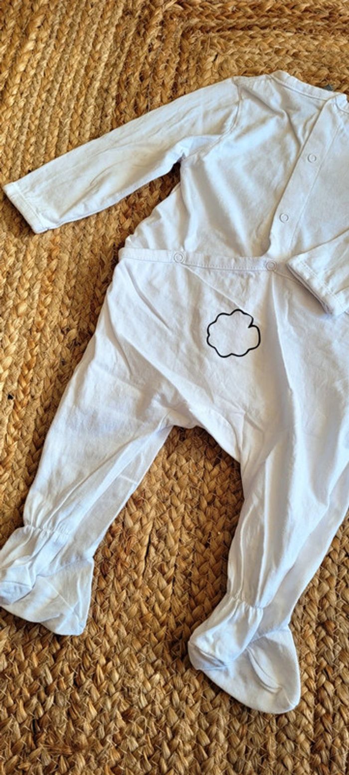 Joli Body Pyjama fin blanc Petit Lapin 🐰 Orchestra 6mois - photo numéro 2