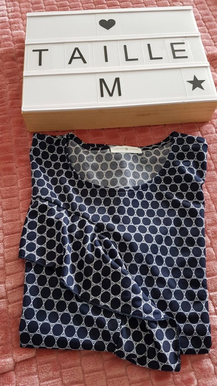 Tee shirt motif bleu taille M - photo numéro 2