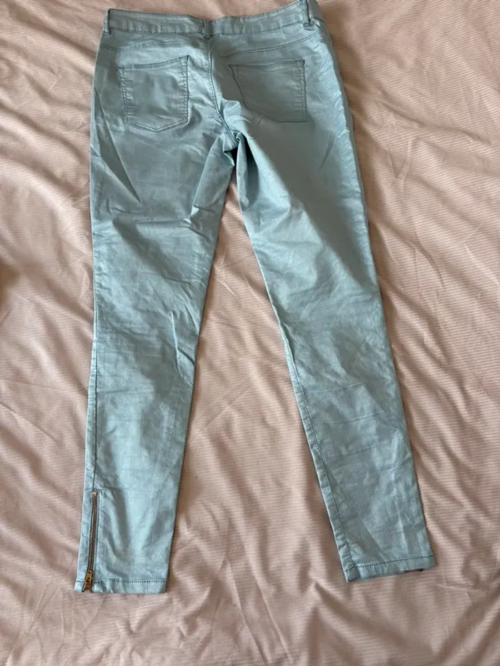 Pantalon Naf Naf – Taille 38 bleu ciel - photo numéro 2