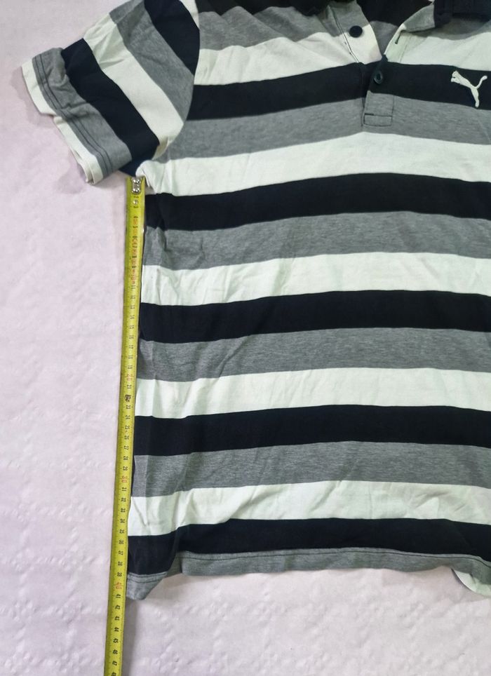 Polo a rayures , homme , Puma , Taille M - photo numéro 3