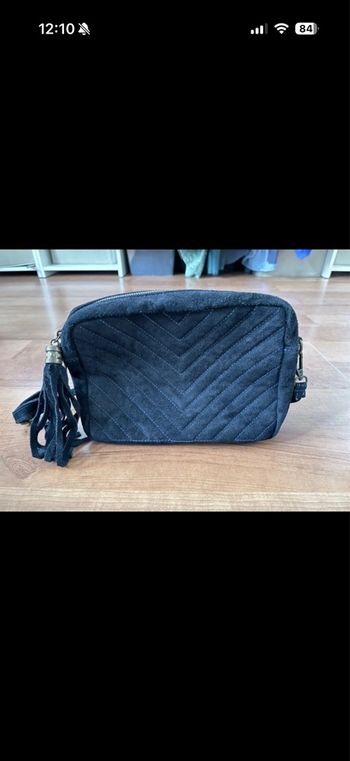Sac en bandoulière bleu velours