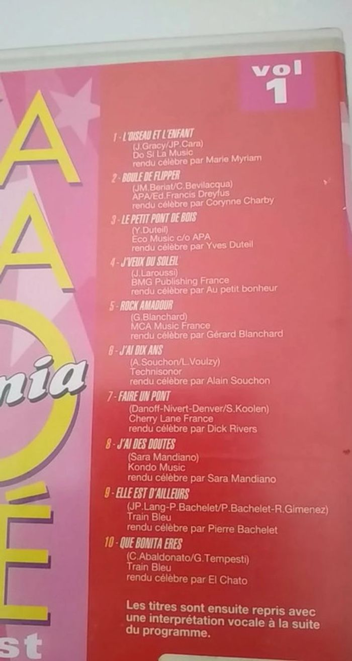 Lot de deux cassettes VHS karaoké - photo numéro 3