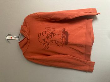 Sweat à capuche orange Kiabi "Dino Skateboard" - 8 ans (128 cm)