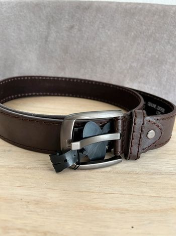 Ceinture en cuir marron taille 125 cm
