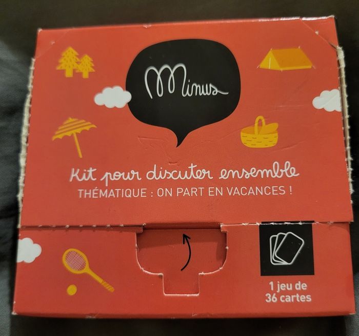 Jeu Happy meal Mc Donalds Minus Kit pour discuter ensemble Thématique : on part en vacances !