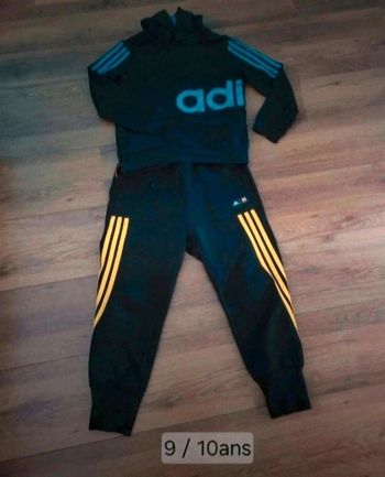 Bas de jogging + sweat a capuche adidas taille 9/10ans