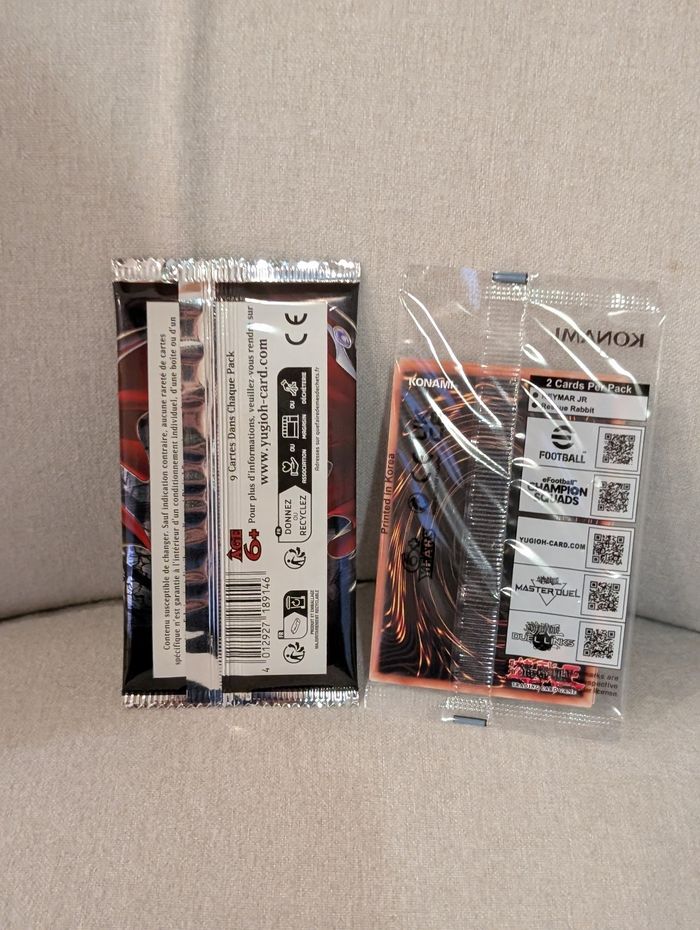 Lot Yu-Gi-Oh! Cartes Promo Neymar Jr et Rabbit Konami (efootball) + Booster - photo numéro 2