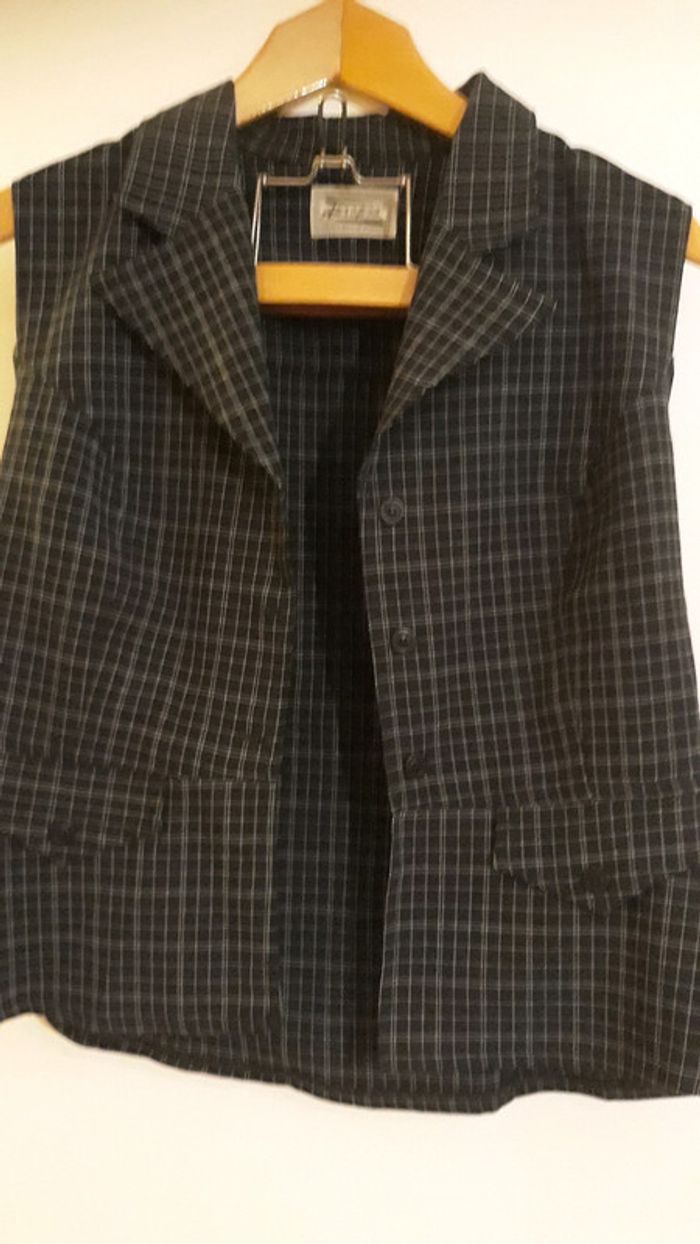 Tailleur pantalon & blazer sans manches - T. 46