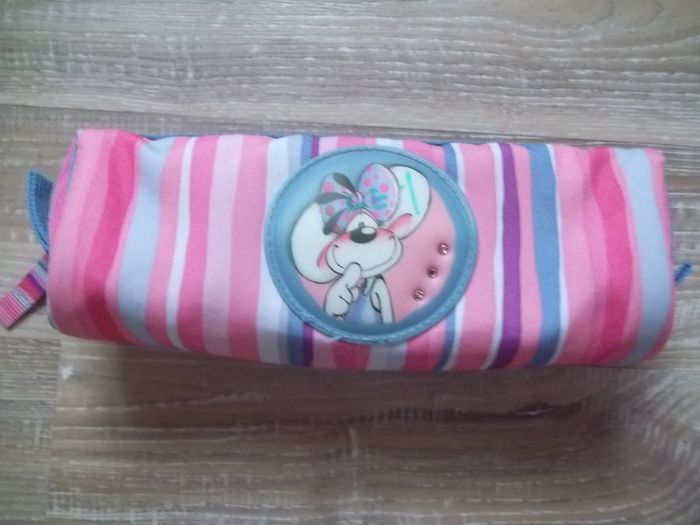 Trousse rose rayée Diddl - photo numéro 2