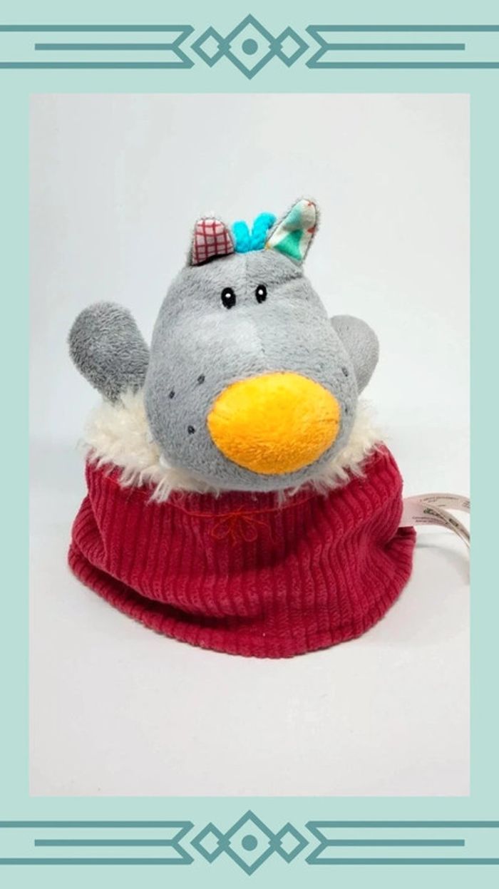 🍄 Doudou hochet réversible loup et cochon - photo numéro 3