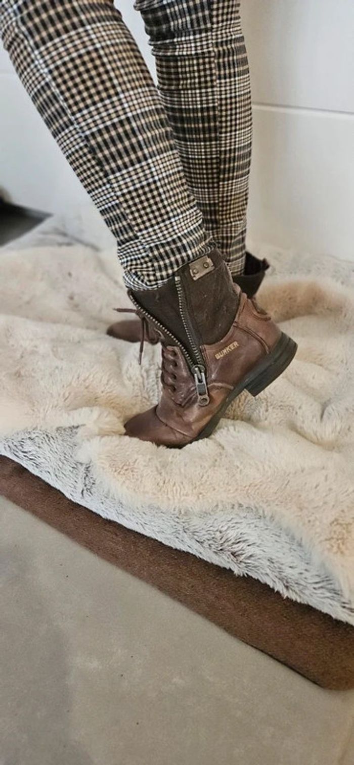 Chaussures cuir Bunker marron 40 - photo numéro 3