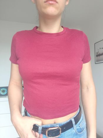 T-shirt bordeau