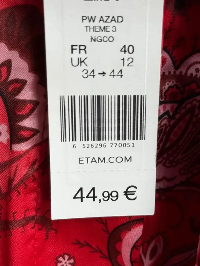 Superbe pantalon jambes larges neuf avec étiquette Etam 🌸 40 - photo numéro 8