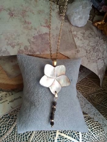 Collier n'a'c'r'e obsidienne céleste 🖤.