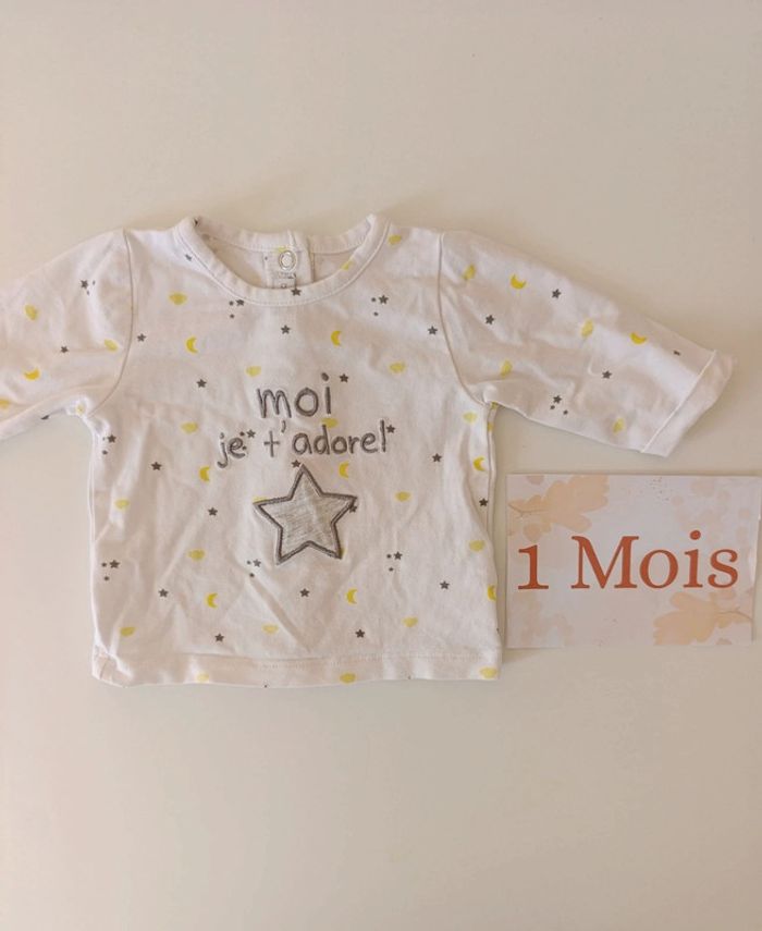 T-shirt manche longue 1mois - Gémo - photo numéro 2