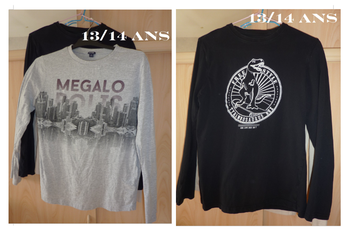 2 T-shirts 12/14 ans