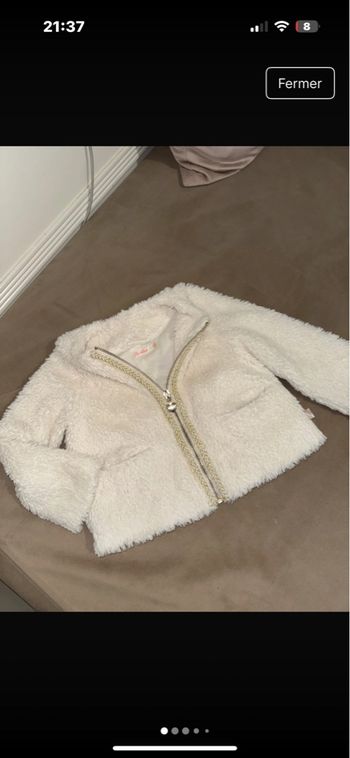 Gilet zippee polaire billieblush 3 ans