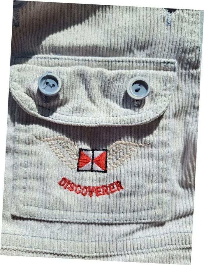 Salopette velour 2ans beige Discoverer avec poches - photo numéro 2