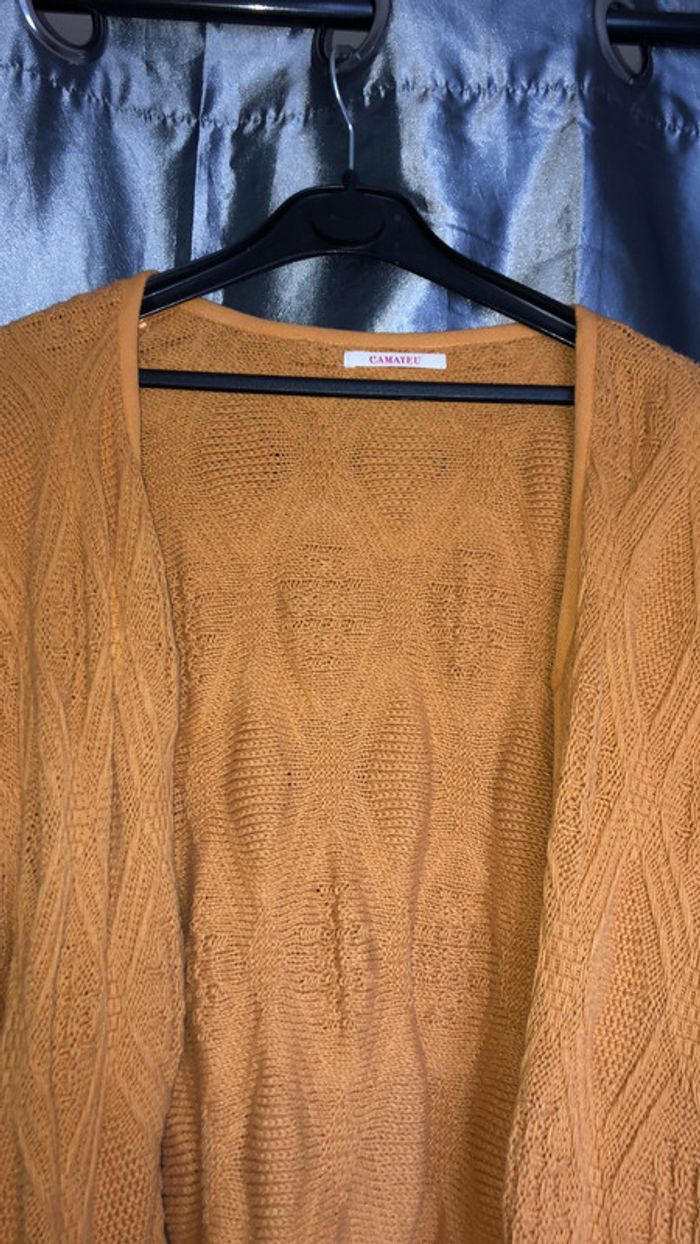 Gilet laine jaune moutarde Camaïeu - photo numéro 2