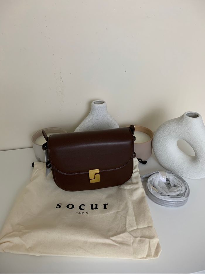 Sac Sœur Bellissima – Cuir marron – Neuf avec étiquette
