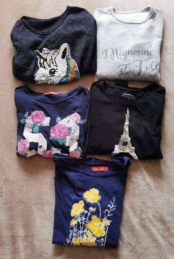 Lot de 5 t-shirts fille
