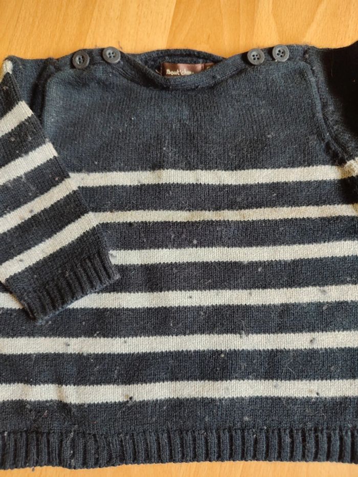 Lot salopette Sergent Major + pull Bout'chou + t-shirt manches longues et col roulé Kitchoun - photo numéro 9