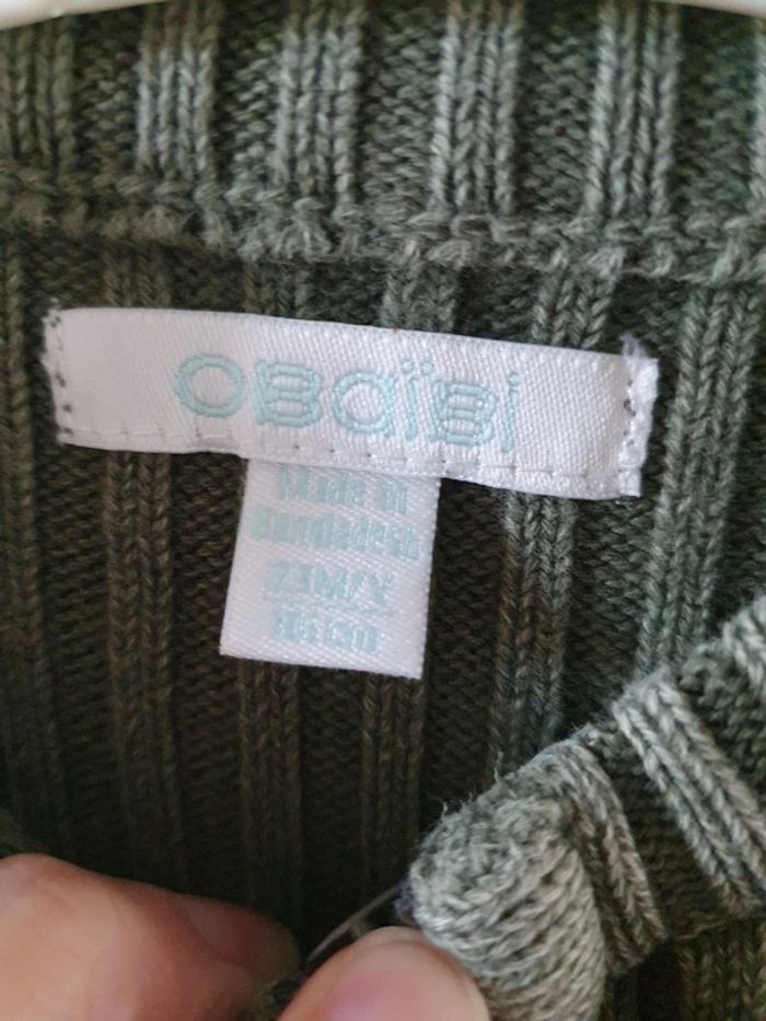Gilet vert obaïbi 23 mois très bon état - photo numéro 2