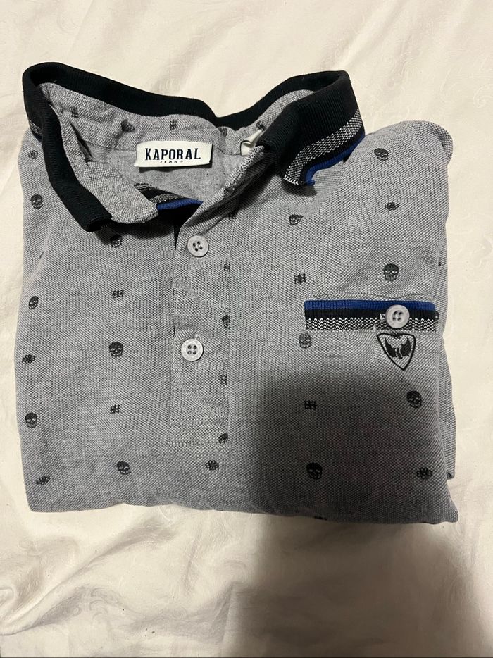 Polo Kaporal gris tête de mort - photo numéro 4