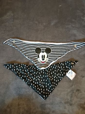 Lot de 2 bavoirs triangle