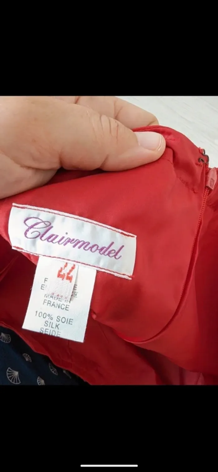 Tailleur blazer et jupe sirène rouge Clairmodel taille 44 - photo numéro 5