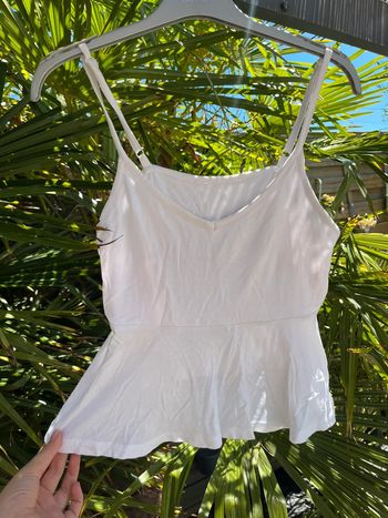 Débardeur péplum blanc