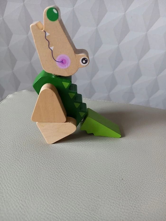 Crocodile en bois a clipser - photo numéro 8